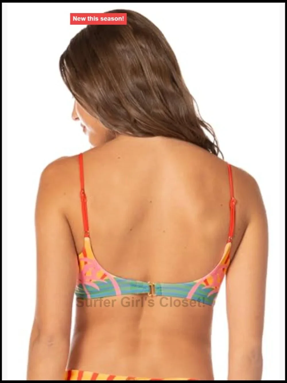 Reversible Bikini Top with Adjustable Straps and Removable Cups